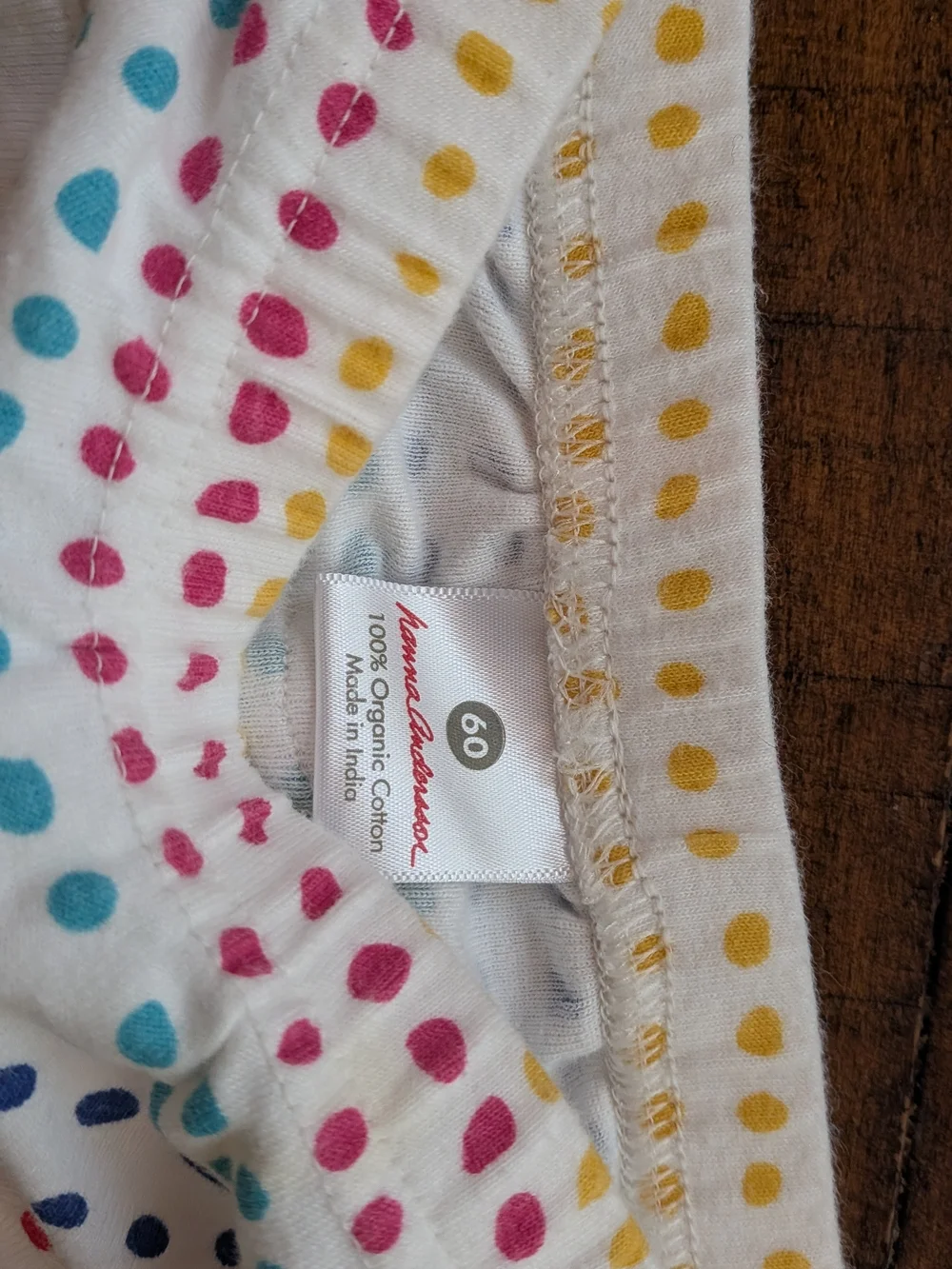 Hanna Andersson White Polka Dot Dress & Diaper Cover - Multicolor Dots, 3-6m